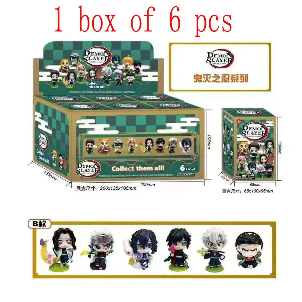 2026 Tanjiro Kamado Nezuko Demon-Slayer Anime Cartoon Figure Blind Box Creative Personalized Statue Ornament Surprise Gift Box