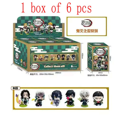 2026 Tanjiro Kamado Nezuko Demon-Slayer Anime Cartoon Figure Blind Box Creative Personalized Statue Ornament Surprise Gift Box