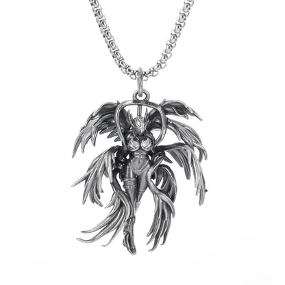 Anime Mecha Girl Pendant Necklace