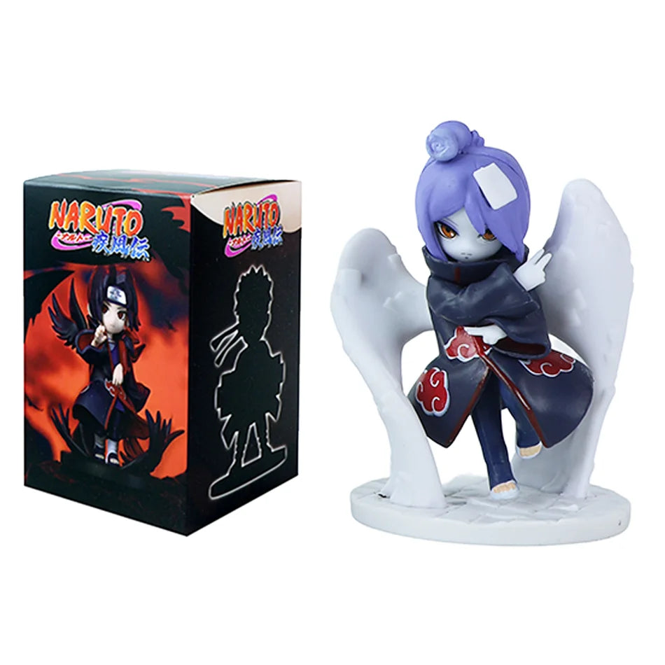 Popular Naruto Anime Figure Random Blind Box Doll Q Version Cute Uchiha Sasuke Figurine Car Decoration Collection Model Toy