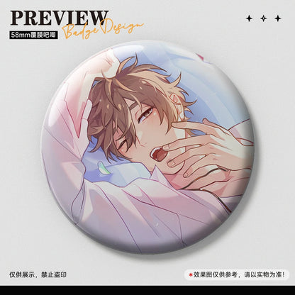 Cartoon Anime Game Nu: Carnival Eiden Yakumo Olivine Kuya Blade Metal Badge Button Brooch Pin Cosplay Cute keychains fans Gifts