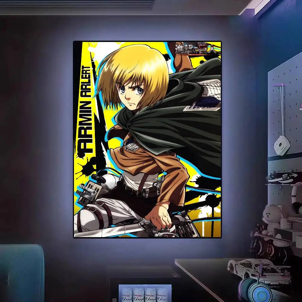 Wall Art Print Poster Japanese Art Exhibition Decorative Painting Modern Home Decor Gift Unframed Pop Anime Attack On Titan