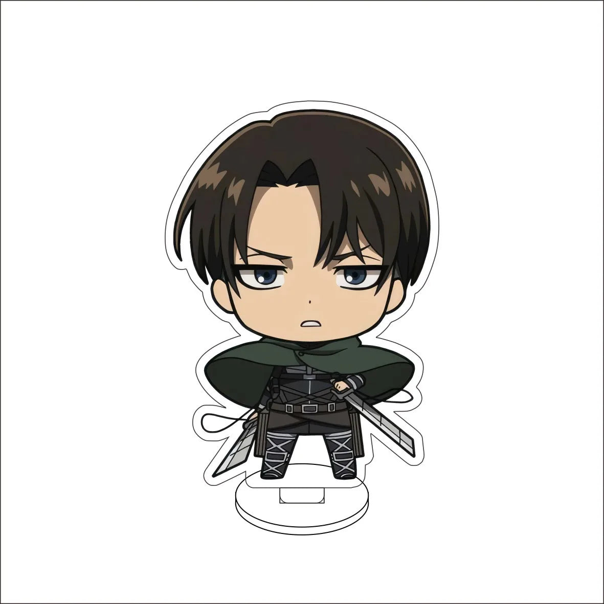 10CM Anime ‌Attack on Titan Cos Eren Jaeger Mikasa Ackerman Levi Ackerman Hanji Zoe Figure Acrylic Stand Cute Ornaments Gifts