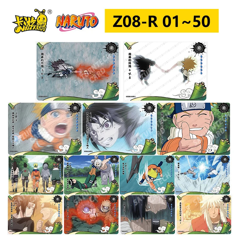 Kayou Naruto Card Set AR CR MR UR PTR SSR SR R T2W9 T4W8 Full Series Uzumaki Sasuke Hinata Uchiha Anime Collection Cards Toy Gif