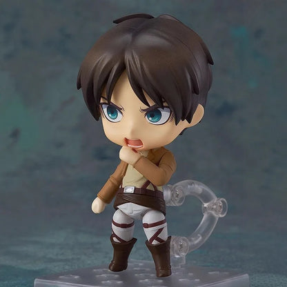 Attack On Titan Eren Yeager 375 Interchangeable Face Poseable Boxed Action Figure Desktop Decoration Anime Collectors