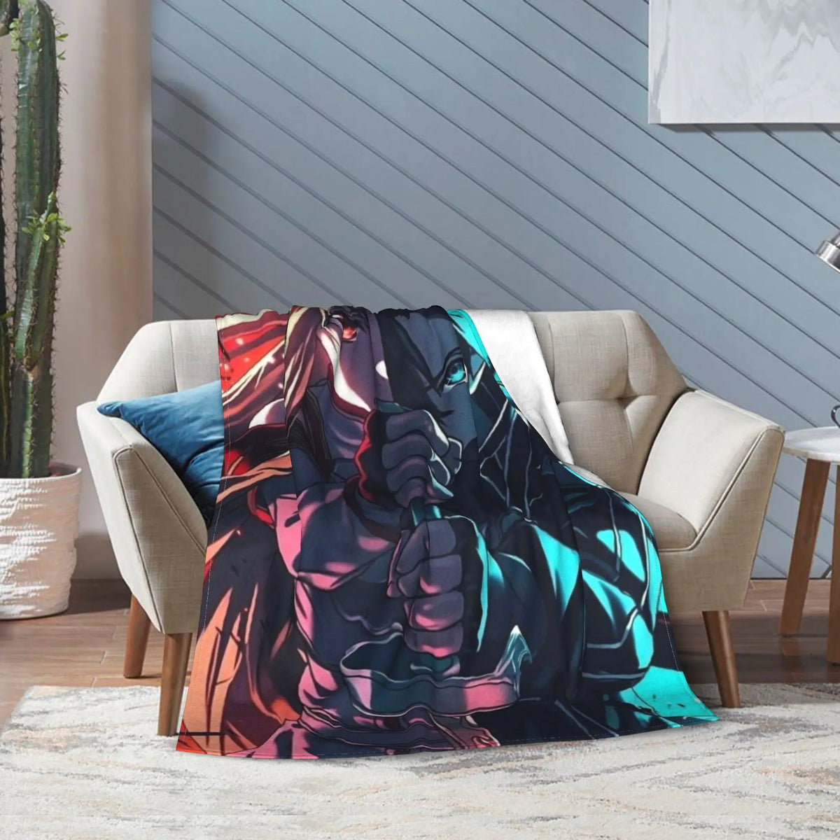 Sword Art Online Kirito Asuna Throw Blanket