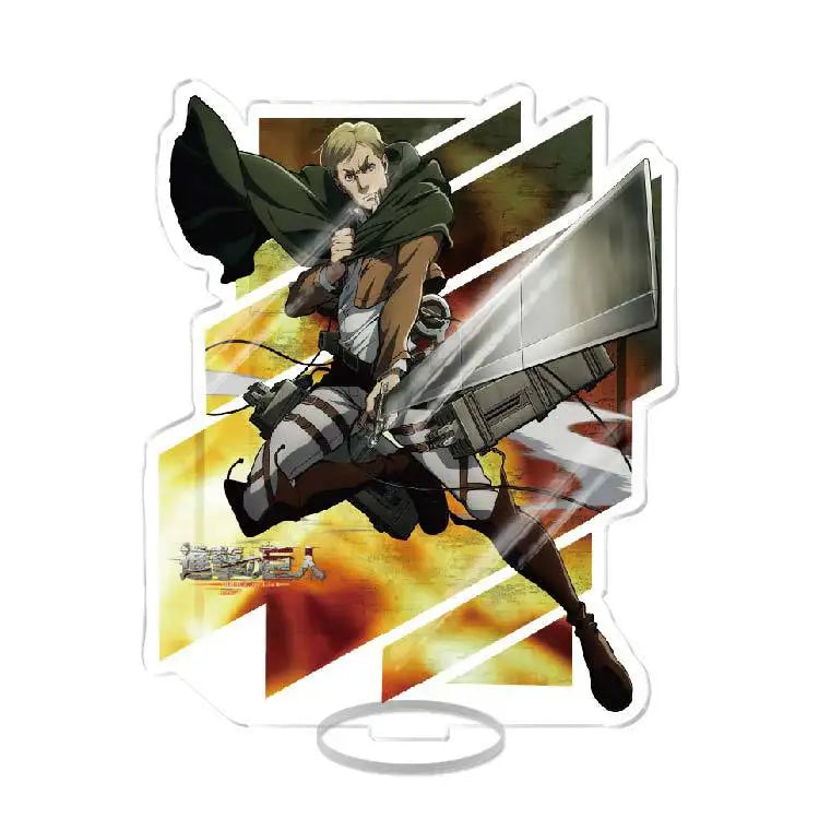 Attack On Titan Armin Arlert Eren Yeager Mikasa Anime Acrylic Figure Display Stand Model Plate Keychain Friends Girl Gift School