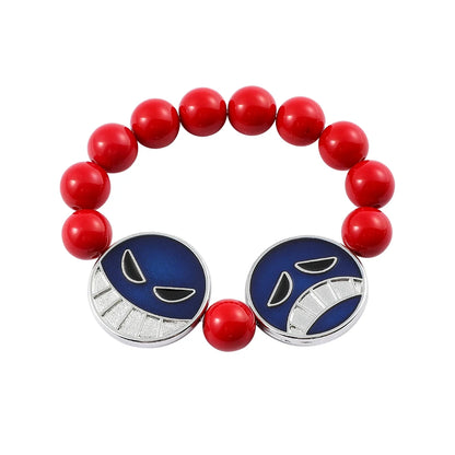 One Piece Portgas D Ace Beaded Necklace