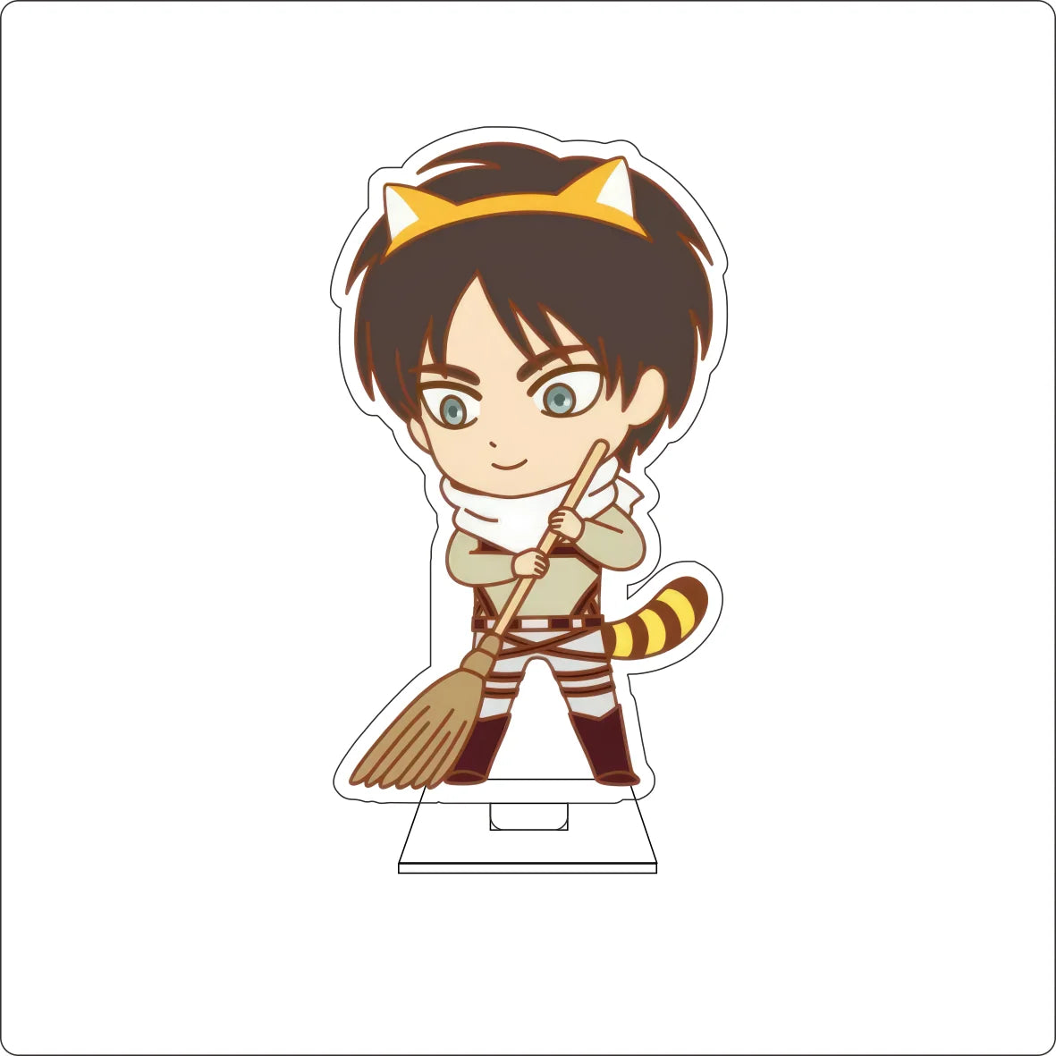 10CM Anime Attack on Titan Cosplay Cute Acrylic Figure Stand Plate Armin Arlert Mikasa·Ackerman Eren Jaeger Ornaments Gifts
