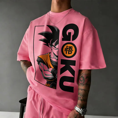 2026 New Summer Dragon Ball 40th Anniversary Wukong 100% Cotton Anime Printed T-shirt Extra Size Casual Streetwear Unisex Y2k
