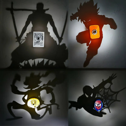 Anime Luffy Zoro Shadow Lamp