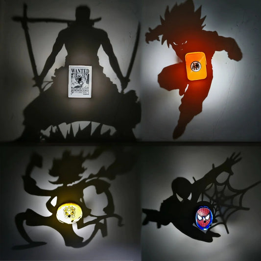 Anime Luffy Zoro Shadow Lamp