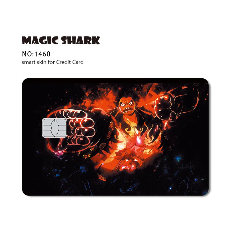 Hot Sale Maigc Shark Anime One-Pieces Chopper Luffy Nami Waterproof Front Side Sticker Film Skin for Credit Debit Card