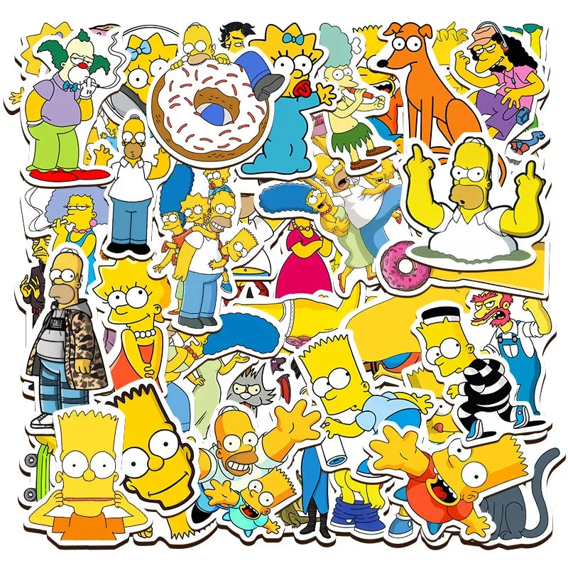 The Simpsons Graffiti Waterproof Stickers