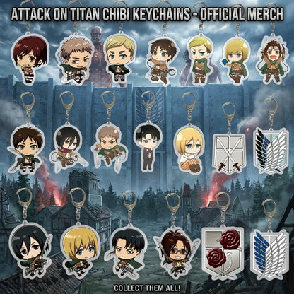Attack On Titan Keychain Acrylic Keychain Custom Logo Print Backpack Creative Pendant Wholesale Stock Available
