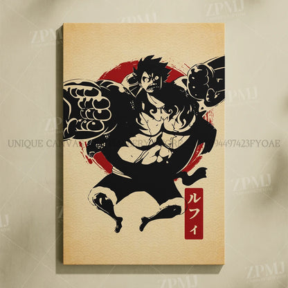 One Piece Monkey D. Luffy Canvas Poster
