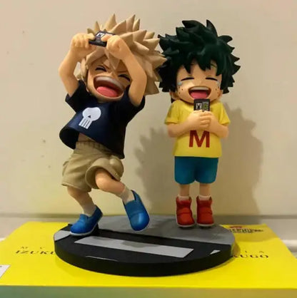 In Stock Gift My Hero Academia Childhood Izuku Midoriya / Childhood Katsuki Bakugo Figure Model Decoration Doll