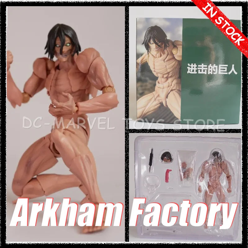 In Stock Arkham Factory Kaiyodo Revoltech Amazing Yamaguchi Attack On Titan Eren Ko Model Anime Action Collection Figures Toys