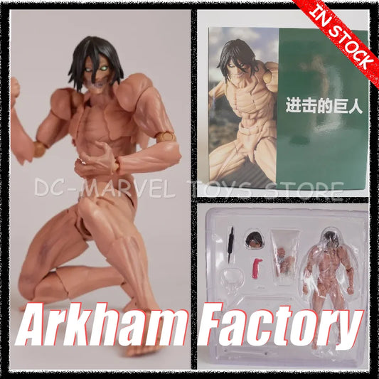 In Stock Arkham Factory Kaiyodo Revoltech Amazing Yamaguchi Attack On Titan Eren Ko Model Anime Action Collection Figures Toys