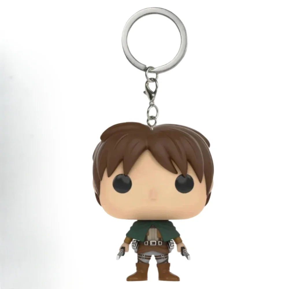 2026 Attack on Titan Captain Levi Keychain Figure Pendant Pocket Eren Figurine Birthday Gift
