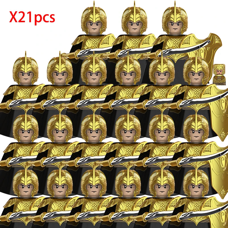 Lord Rings Elves Orcs Army Dwarf Rohan Mini Action Toy Figures Building Blocks Assembly Toys for Kids Birthday Gift