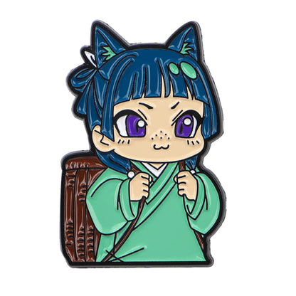 Cute Girl Enamel Pin Japanese Anime Badges on Backpack