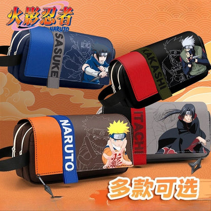 NARUTO Uzumaki Naruto Uchiha Sasuke Uchiha Itachi Anime Merchandise Pencil Case Cartoon Creative Large-Capacity Stationery Bag