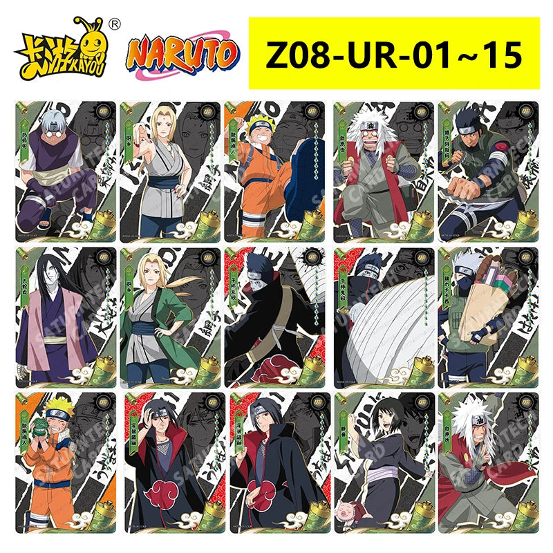 Kayou Naruto Card Set AR CR MR UR PTR SSR SR R T2W9 T4W8 Full Series Uzumaki Sasuke Hinata Uchiha Anime Collection Cards Toy Gif