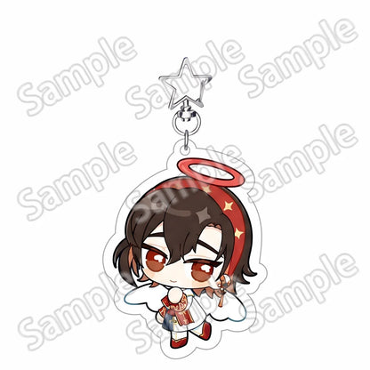 New Anime Game 6cm Nu: Carnival Keychain Stand Olivine Quincy Blade Acrylic Model Standing Sign Cake Topper Holder Desk Decor
