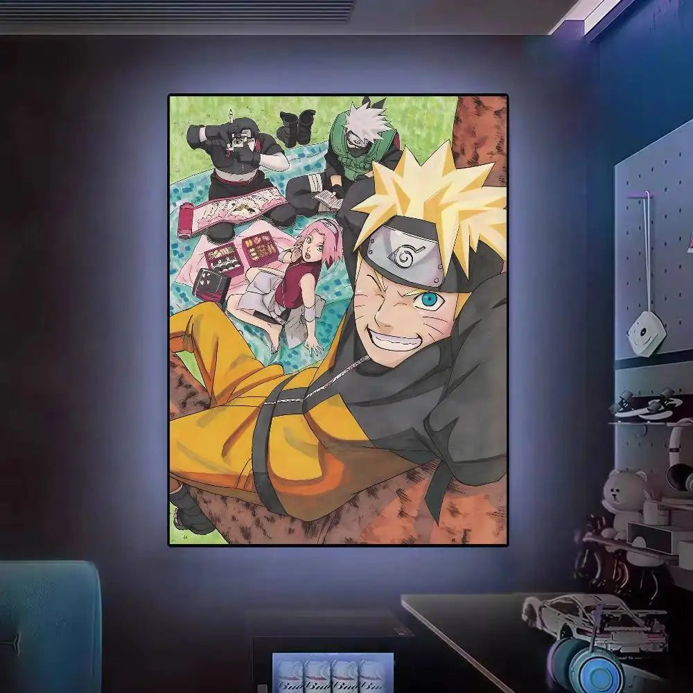 Hot N-Naruto Anime Poster Posters Decorative Paintings Study Bedroom Bar Background Wall Murals Gifts