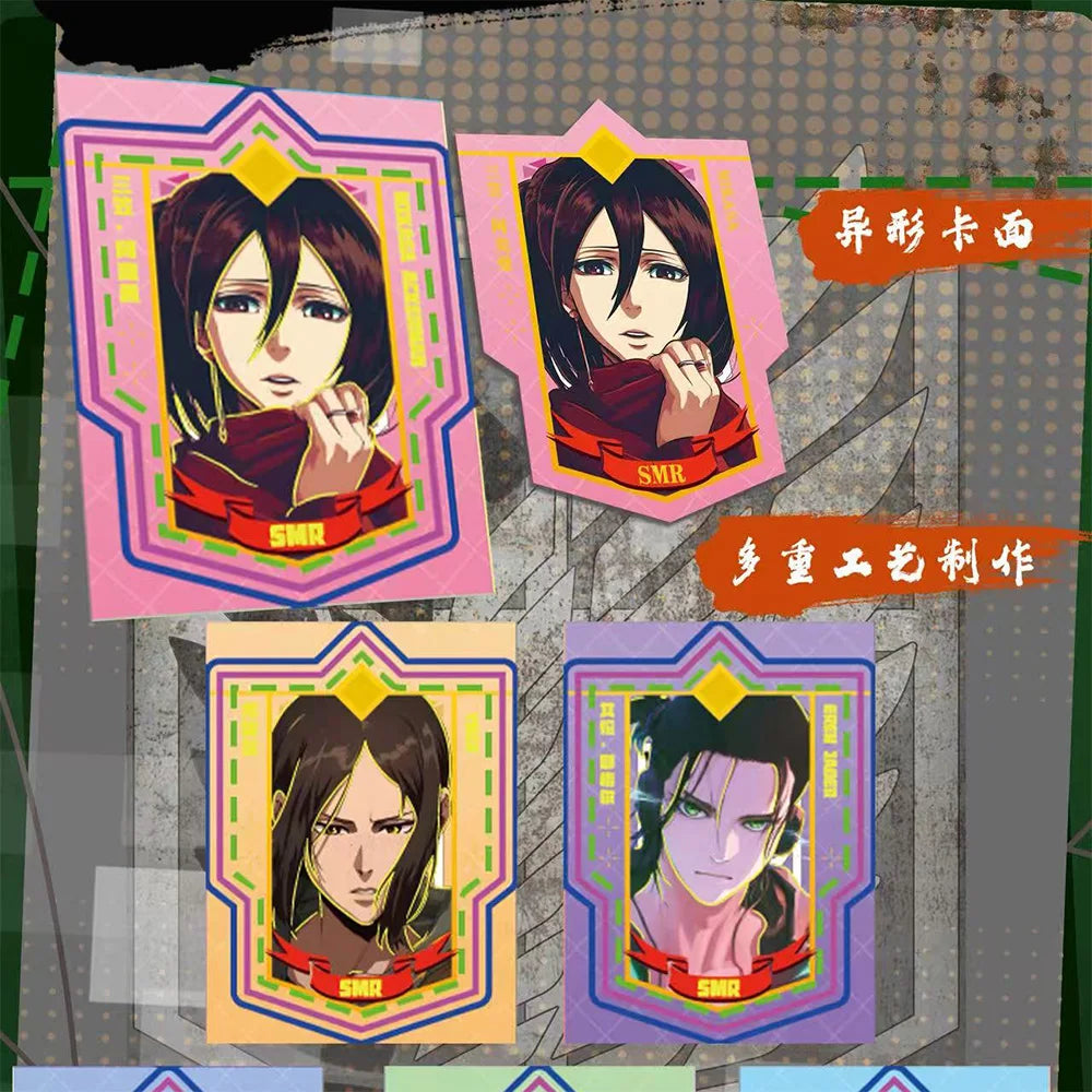 New YOUKA Attack on Titan Card Deluxe Edition Hot-blooded Battle Card Anime Character Collection Cards Toys Gifts