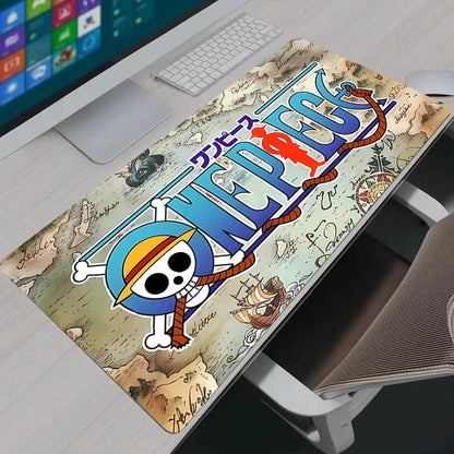 Mouse Pad Computer Laptop Keyboard Mouse Mat Game Anime One Piece Logo Large Mousepad Keyboards Gamers Decoracion Desk Mat