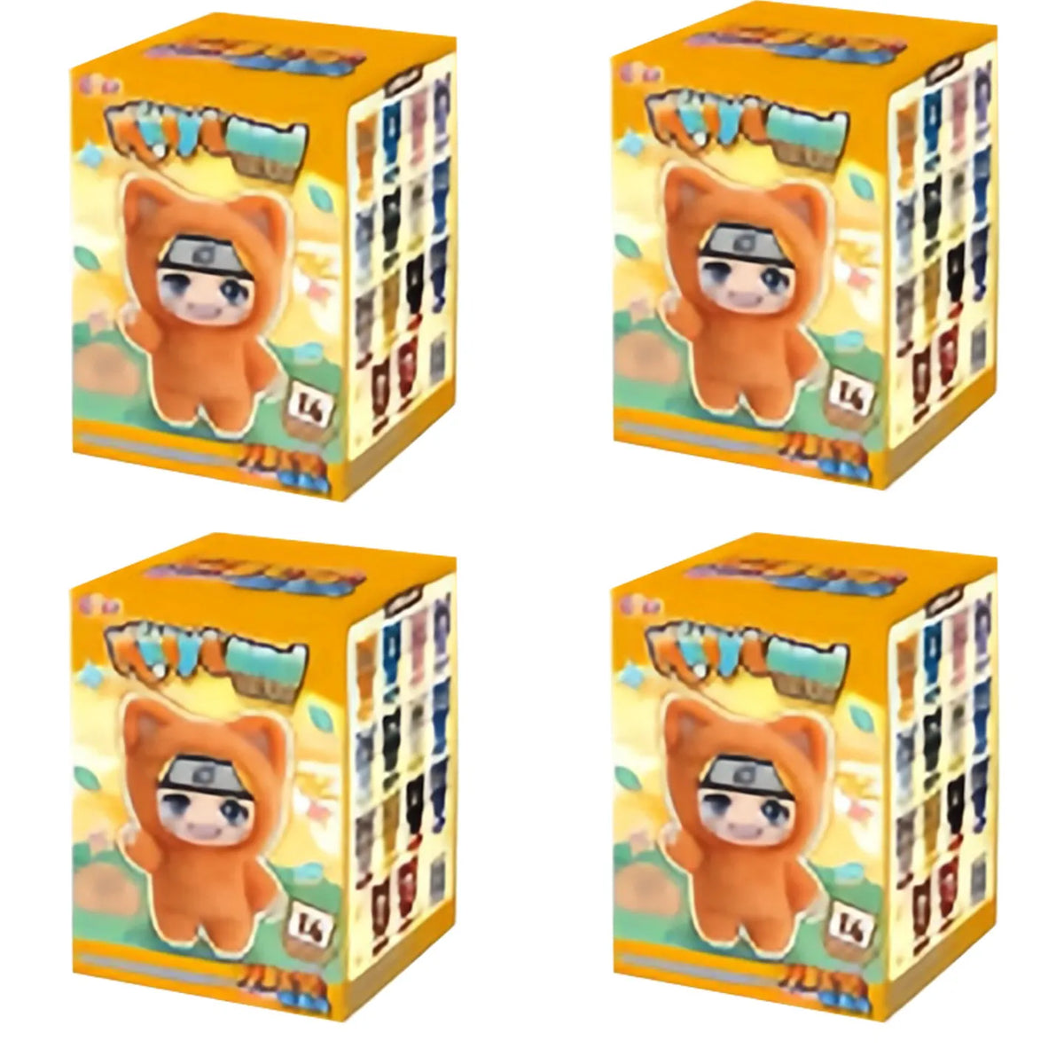 EAKi Naruto Kitten Land Series Plush Doll Blind Box V3 Cute Naruto Sasuke Anime Peripheral Figure Surprise Toys Collectible Gift