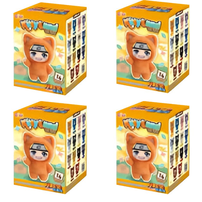 EAKi Naruto Kitten Land Series Plush Doll Blind Box V3 Cute Naruto Sasuke Anime Peripheral Figure Surprise Toys Collectible Gift