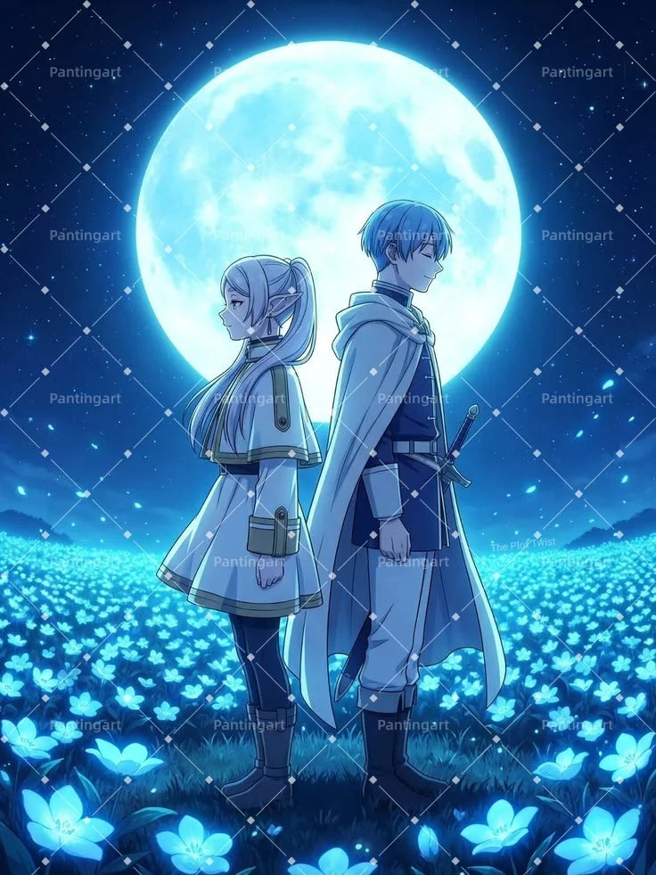 Magic Fantasy F-Frieren Beyond Journeys End Anime Canvas Painting Classic Elf Magic Girl Manga Art Poster Teens' Room Home Decor