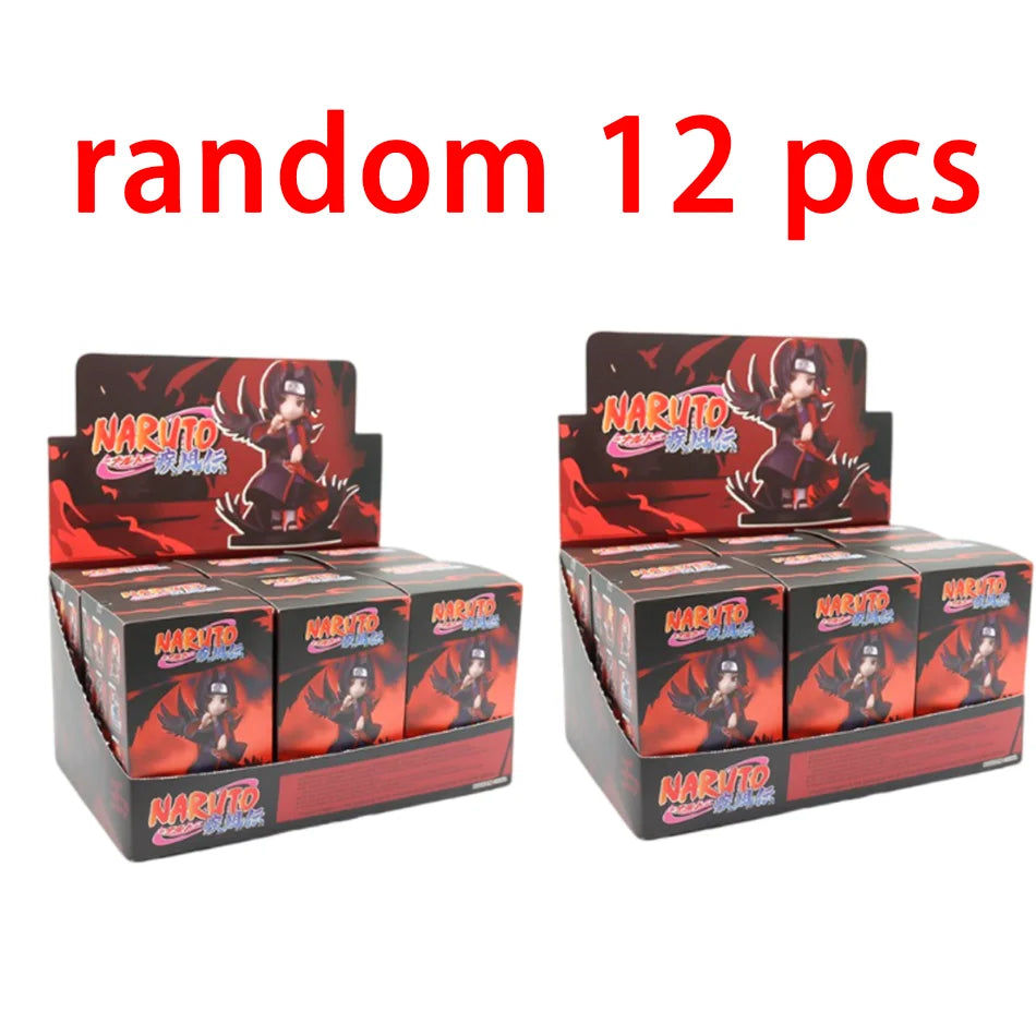 1-12pcs Naruto Blind Box Figure Toys Shippuden Akatsuki Arc Series Trendy Mystery Box PVC Model Surprise Christmas Toys Gift