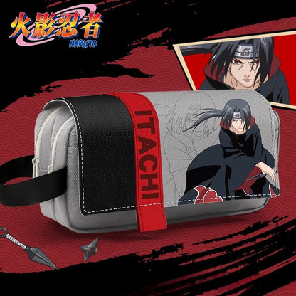 NARUTO Uzumaki Naruto Uchiha Sasuke Uchiha Itachi Anime Merchandise Pencil Case Cartoon Creative Large-Capacity Stationery Bag