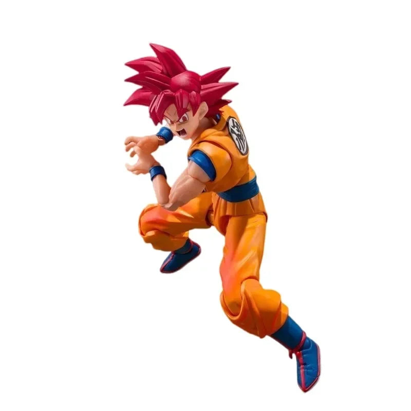 100% Original Bandai SHFiguarts Dragon Ball Super Saiyan Dios Son Goku 3.0 Action Figure Collect Decorative Model Hobby Gift