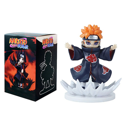 Popular Naruto Anime Figure Random Blind Box Doll Q Version Cute Uchiha Sasuke Figurine Car Decoration Collection Model Toy