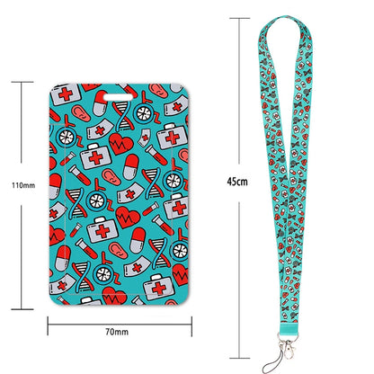 100 Styles Anatomy Credential Holder Keychains Neck Lanyard Pass Card Anime Credit Card Holder Keychain Straps Wholesale