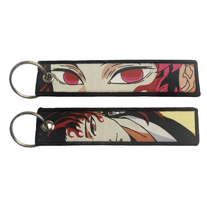 Anime Girls Embroidery Keychain