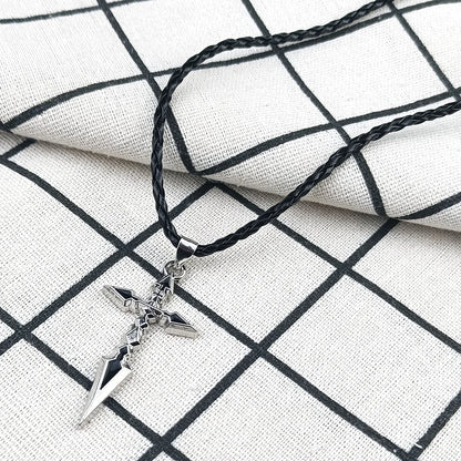 Anime Fate Stay Night Necklace Zero Saber Altolia Pandragong Cosplay Unisex Cross Pendant Necklaces Jewelry Accessories Choker