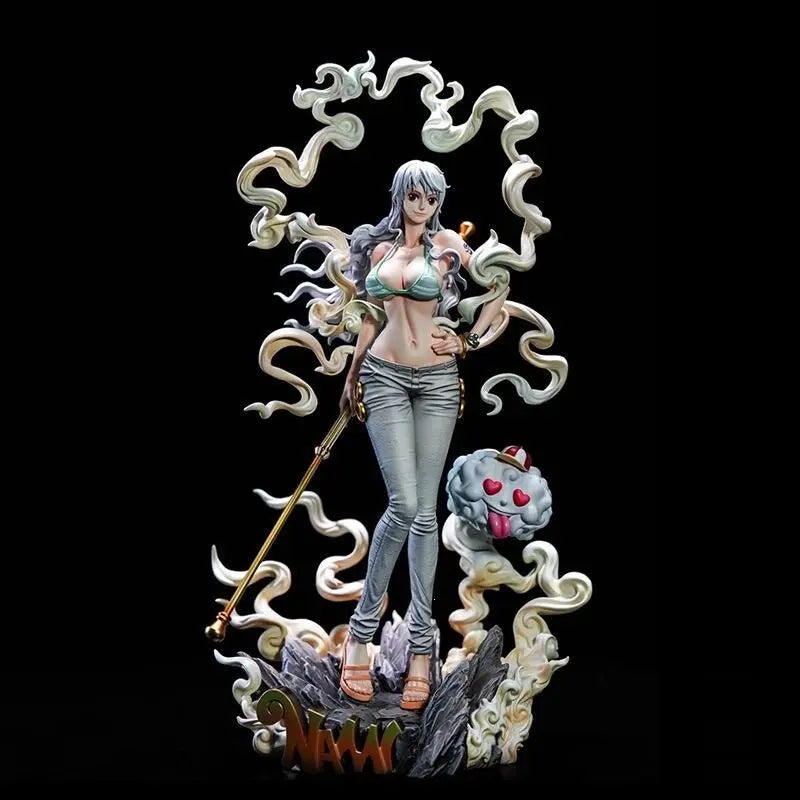 30cm Anime One Piece Nika Nami Action Figurine Desktop Model Trendy Toy Pvc Static Statue Pc Case Ornament Collection Fan Gifts