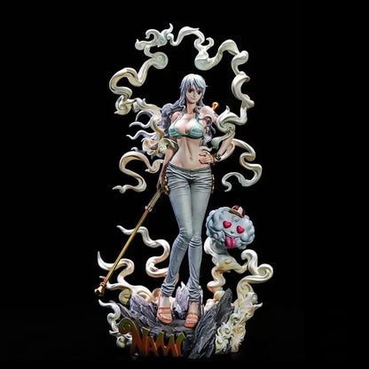 30cm Anime One Piece Nika Nami Action Figurine Desktop Model Trendy Toy Pvc Static Statue Pc Case Ornament Collection Fan Gifts