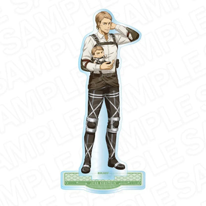 Attack On Titan Mini Doll Holding Character Acrylic Stand Figure Keychain Desktop Ornament Collection Gift For Anime Fans