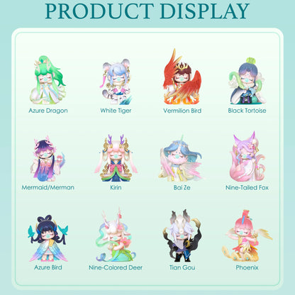 Rolife Nanci Blind Box Oriental Mythological Creatures Action Figure Collectible Doll Toys Surprise Box for Kids Friends Adults