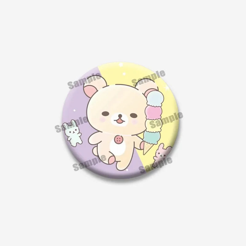 Rilakkuma Bear Badge Pin