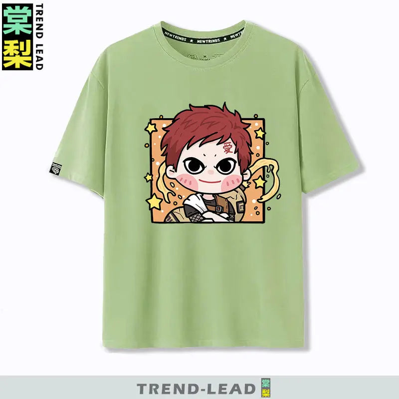 Naruto Q-version Uzumaki Naruto Obito Uchiha Sasuke Cartoon Character Children's Short Sleeved Loose Trendy Parent-child T-shirt