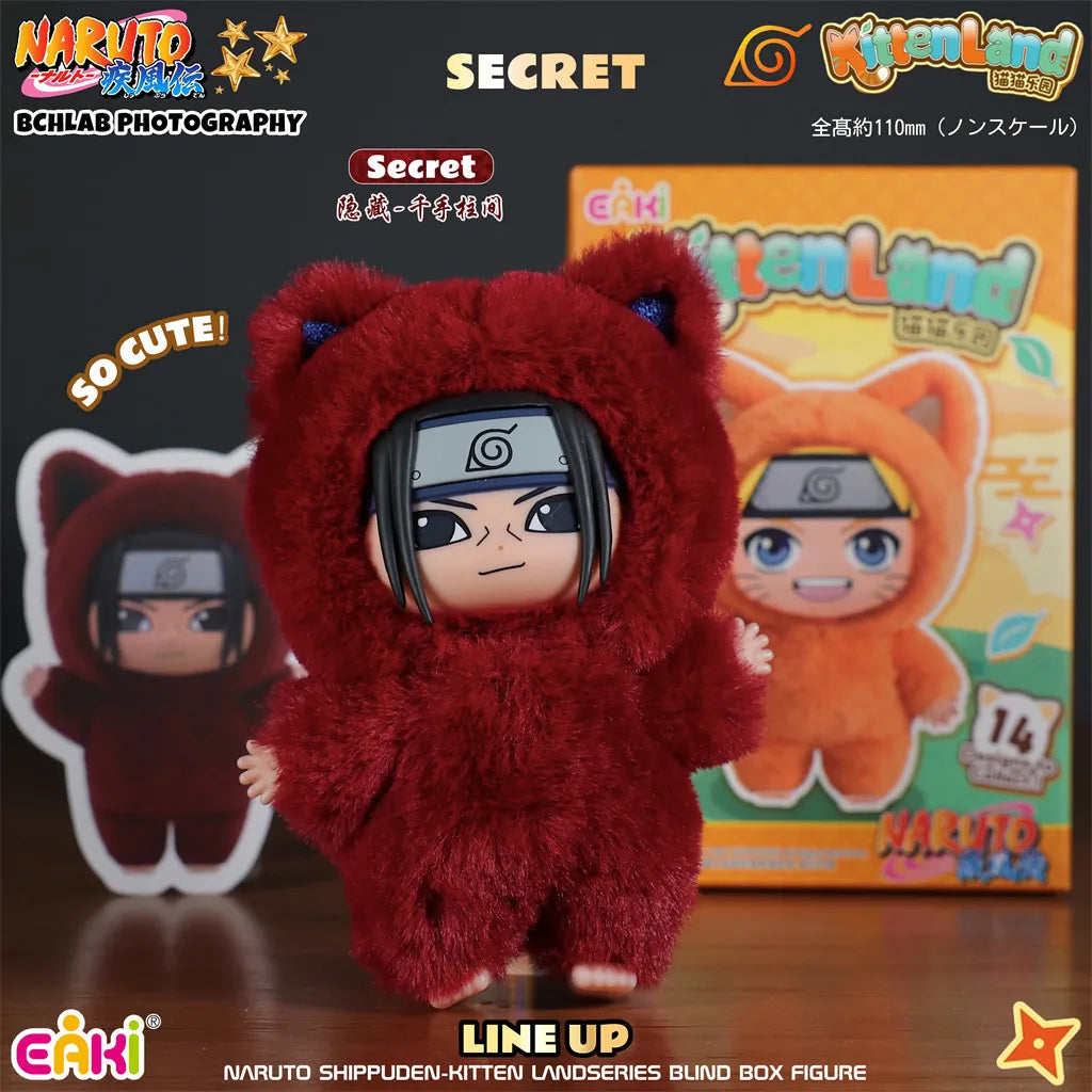 In Stock Genuine EAKI Naruto Shippuden KittenLand Vinyl Series Third Blind Box Plush Figurine Model Toys Collection Present
