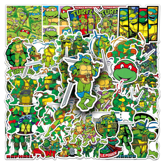 52PCS Teenage Mutant Ninja Turtles Stickers Phone Trunk Refrigerator Waterproof Anime Stickers Anime Figure Image Toys Sticker